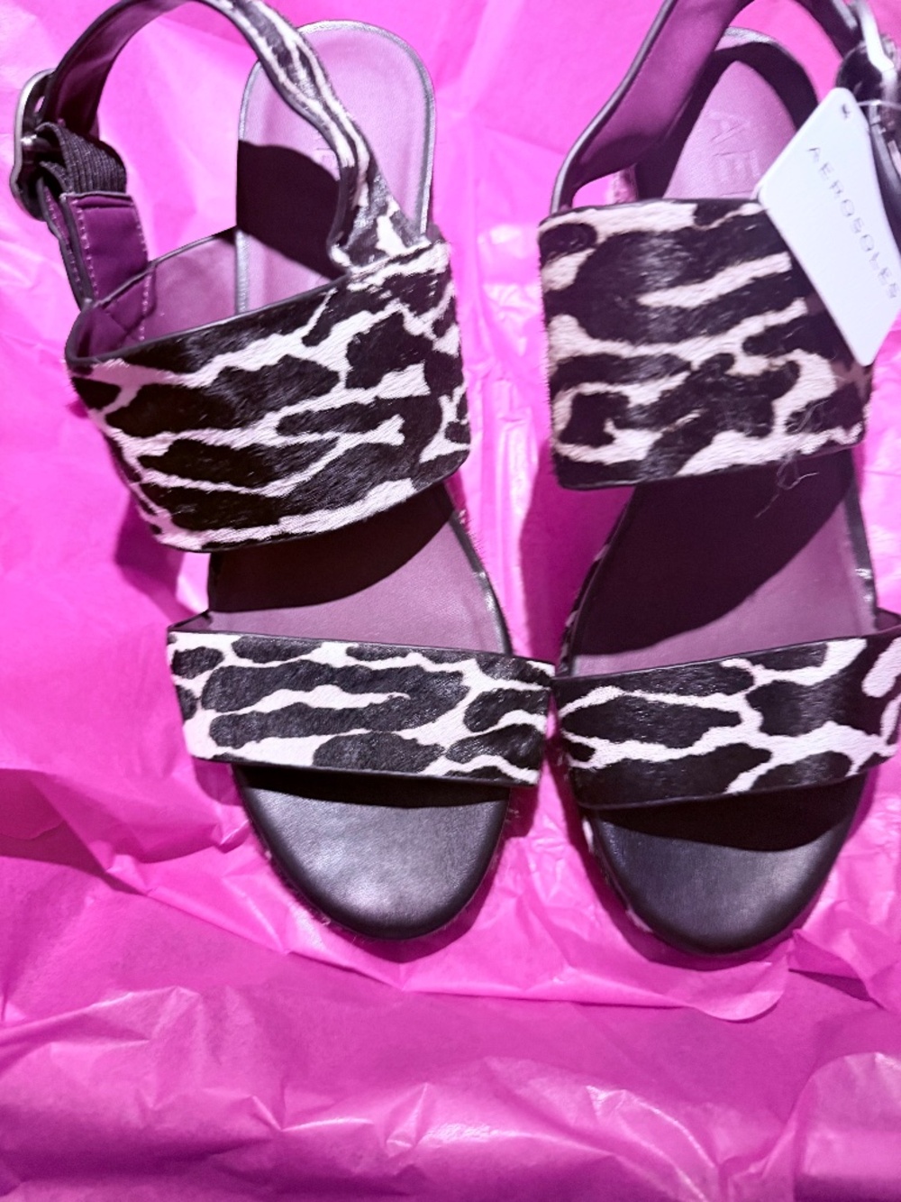 Aerosoles Camera Women's Heels Zebra Haircalf